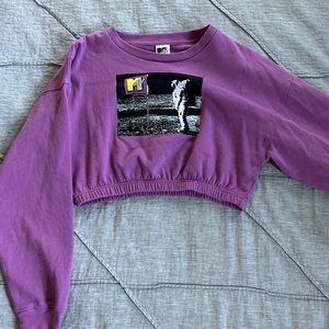 MTV crop top sweatshirt. Originally from Target.